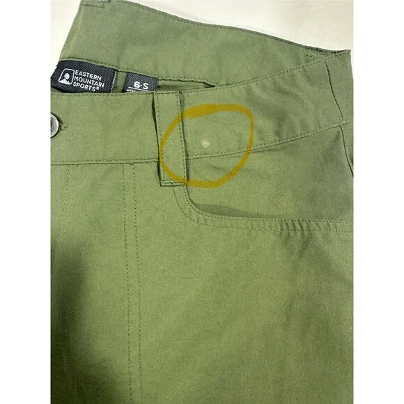 Eastern Mountain Sports Pants women's Skinny Legs Green Stretch Nylon Size 6s - Picture 6 of 6
